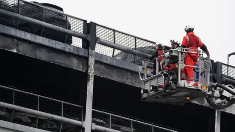 PA Media People inspecting Luton's Car Park 2