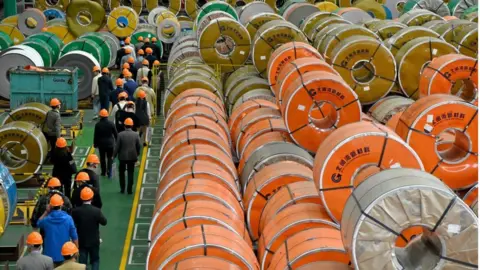 Getty Images A steel factory in China