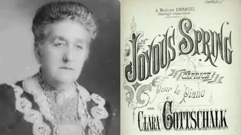 Leeds Museums and Galleries Clara Gottschalk Peterons (left) and sheet music
