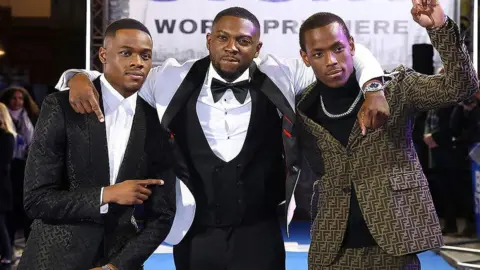 Getty Images Stephen Odubola, Rapman and Micheal Ward