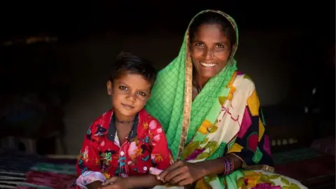 Jaltson Akkanath Chummar/BBC Khazanchi Nath with his mother