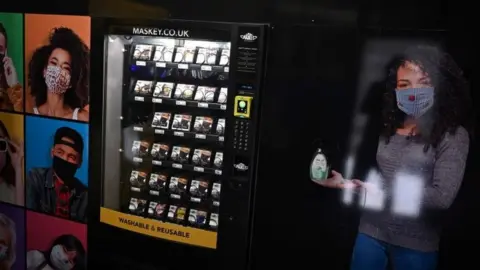 Getty Images Face mask vending machine in London