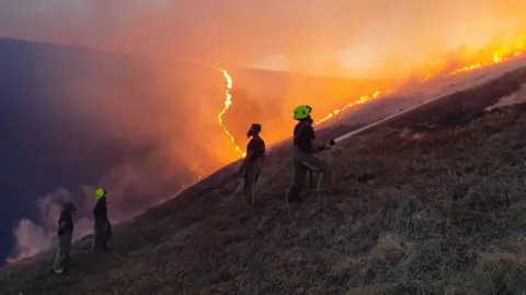 WYFRS Moorland fire