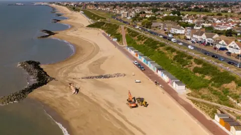 Harry Rutter/Terry-Harris.com Aerial image of whale and a mechanical digger