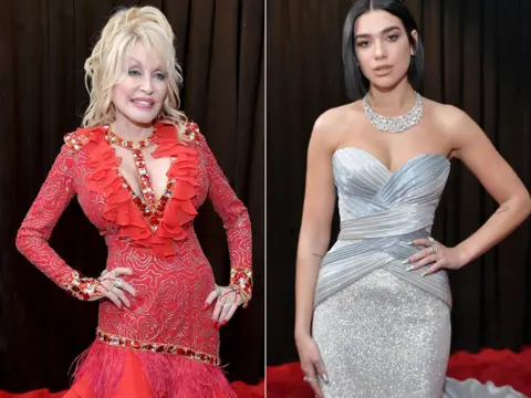 Getty Images Dolly Parton and Dua Lipa