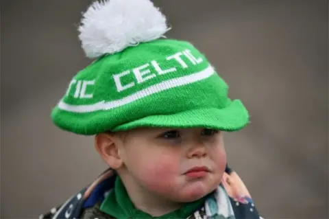 Getty Images Young fan at Celtic Park