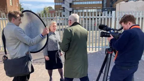 Susan Hall speaking to BBC London political editor Tim Donovan