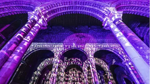 Durham Cathedral Luxmuralis projection