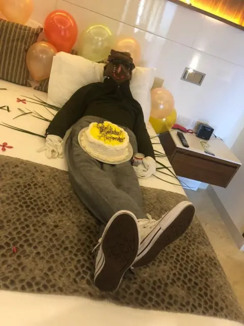 Karen Baker Body on the bed