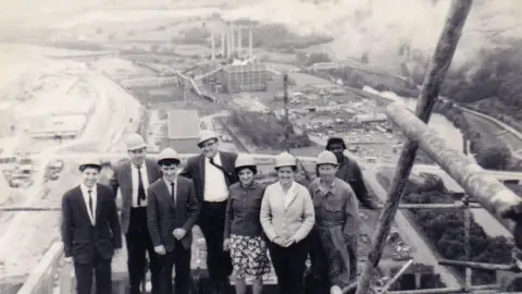 Barry Jones The topping out ceremony at the cooling towers