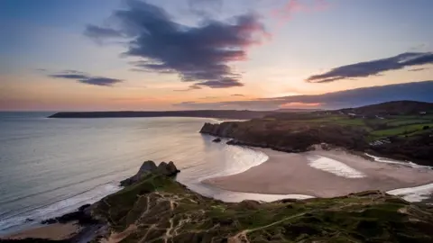 Getty Images Three Cliffs Bay, Gower