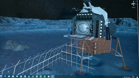 NASA Mock lander, virtual reality