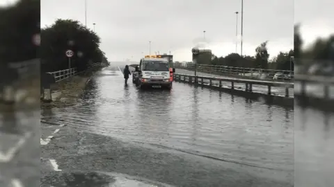 Caramac Flooding has affected roads and rail travel