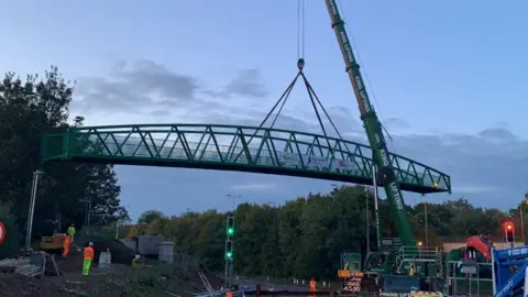 National Highways The bridge in place