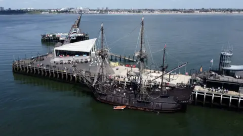 John Fairhall/BBC El Galeon at Southend Pier