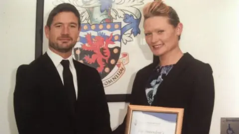 Rachel Short Chief Supt Jim Colwell and Rachel Short