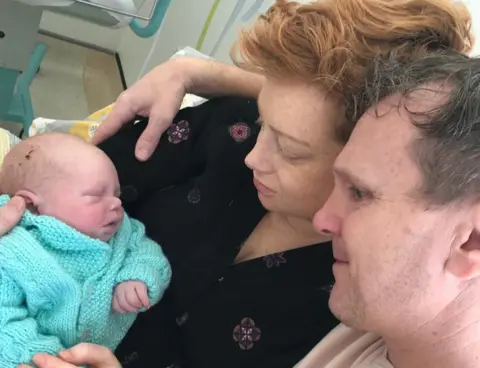 Family handout/Fieldfisher  Eileen McCarthy and Noel German with Walter in the hospital