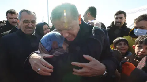 Turkish presidency Pres. Erdogan visited the affected areas