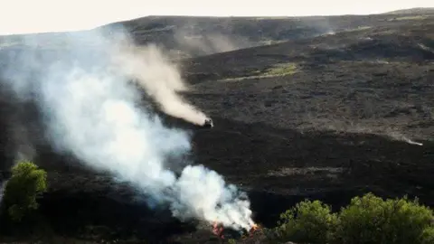 Eastern Moors Moorland fire
