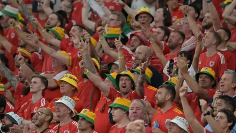 Getty Images Wales fans in Qatar