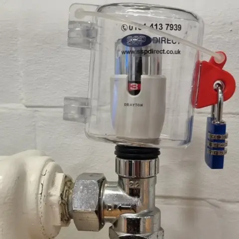 Cllr Anna Railton Padlocked thermostat