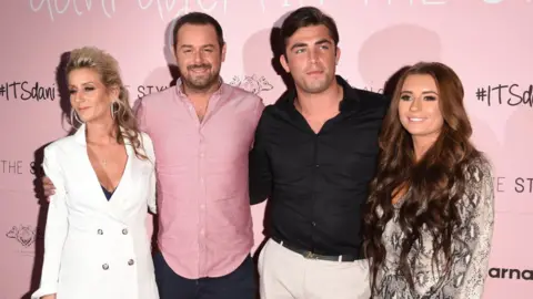 Getty Images Joanne Mas, Danny Dyer, Jack Fincham and Dani Dyer