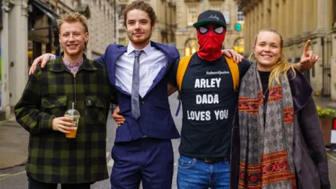 Ben Birchall/PA Rhian Graham, Sage Willoughby, Milo Ponsford and Jake Skuse were cleared of criminal damage last week.