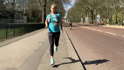 BBC Sophie Raworth running