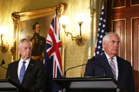Getty Images James Mattis and Rex Tillerson
