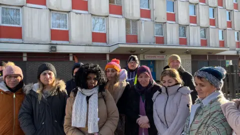 Tower block residents