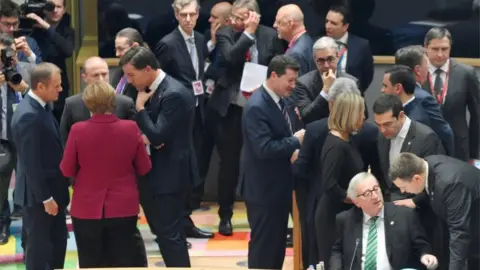 Reuters EU leaders at the summit on Thursday