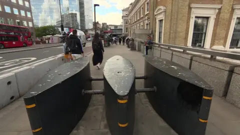 BBC London Bridge bollards