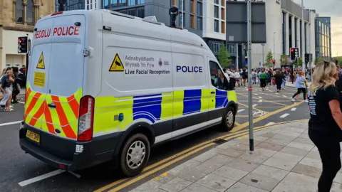 BBC A facial recognition van in Cardiff