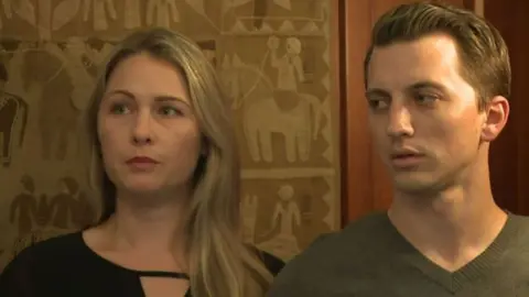 CBS Denise Huskins (left) and her now fiance Aaron Quinn (right)