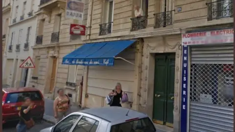 Google Charles Palant, above, talking to his carer who is in the street