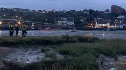 HM Coastguard Emergency services searching for dog