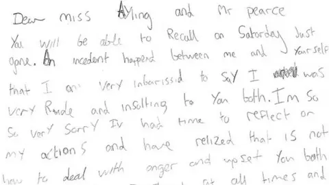 North Beds Police Letter of apology