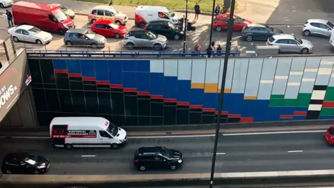 A busy road in Birmingham