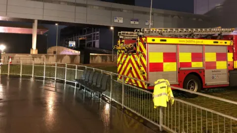 Tony Fisher/BBC Fire engine at Luton Airport