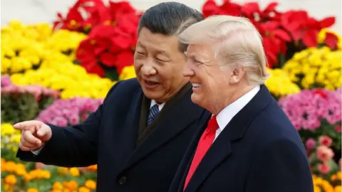 Getty Images Trump and Xi during Trump's visit to China