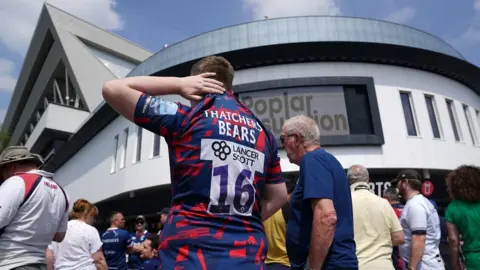 Bradley Collyer/Press Association Bristol Bears fans outside Ashton gate for the match against Saracens