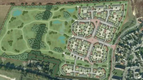 West Dorset District Council An illustration of the new homes at Corssways