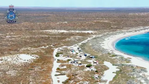 WA POLICE Aerial view of the rugged coastal region where a search for Cleo Smith is underway