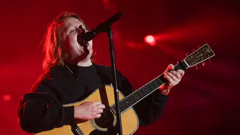 Dave J Hogan/Getty Images Lewis Capaldi on stage at Latitude Festival