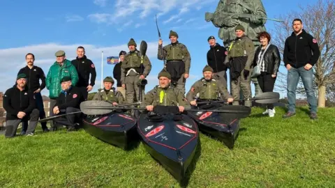 BBC Marines in Kayaks