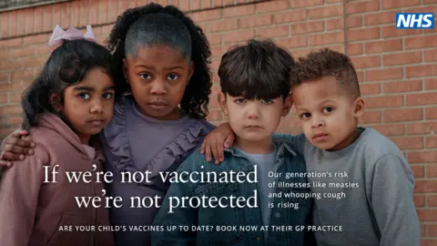 UKHSA A new market campaign in England urges parents to check their child's vaccinations are up to date