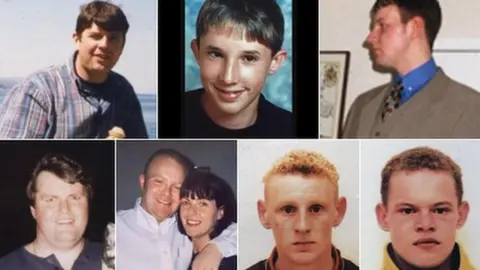 BBC The crew of the Solway Harvester