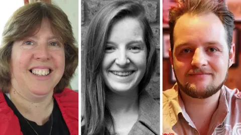 Ince/Britton/Watson families Tina Ince, Alex Britton and Tom Watson