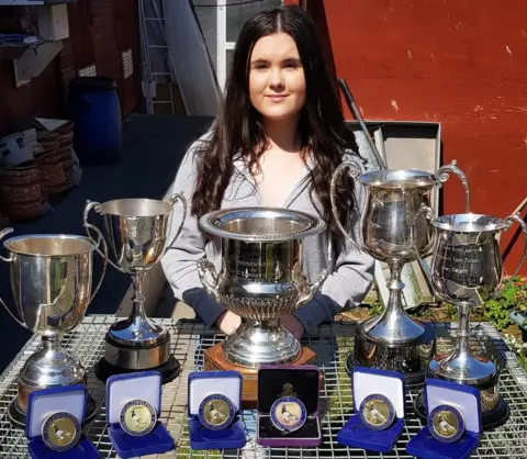 Keelie Wright  Keelie Wright with some of her awards