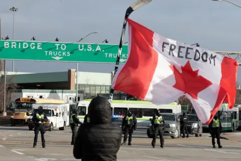 Getty Images Protester in Windsor